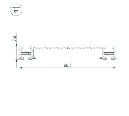 Профиль-держатель PHS-3X-BASE-H7.8-2000 ANOD  019870  Arlight