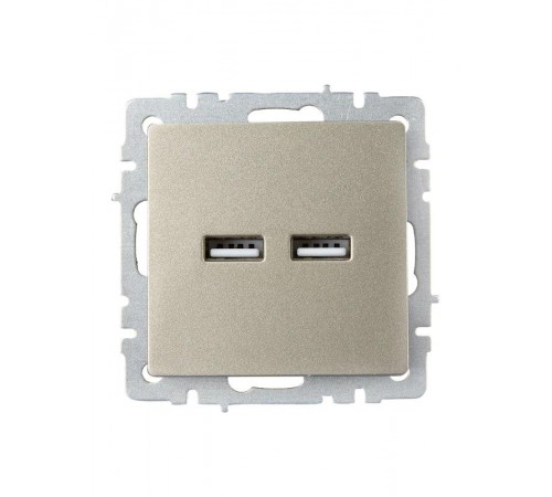 BRITE Розетка USB A+A 3,1А РЮ10-1-БрШ шампань  BR-U21-D31-K37  IEK