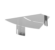 Крышка угла горизонтального изменяемого 0-45 градусов Стандарт INOX (AISI 304) 200  PR16.3608  Промрукав