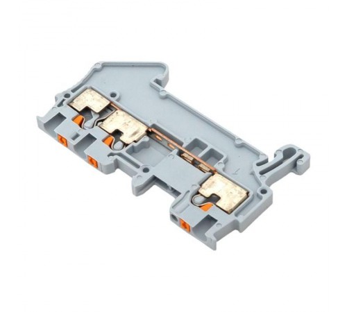 Клеммная колодка пружинная 1,5 Push-in 3 вывода серая PIT-1,5-3  EKF