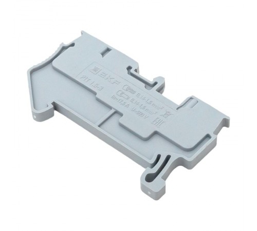 Клеммная колодка пружинная 1,5 Push-in 3 вывода серая PIT-1,5-3  EKF