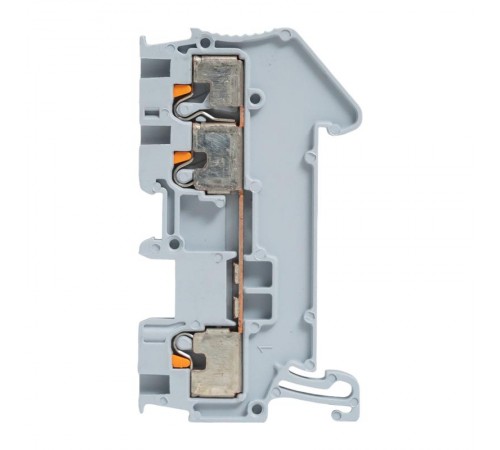 Клеммная колодка пружинная 1,5 Push-in 3 вывода серая PIT-1,5-3  EKF