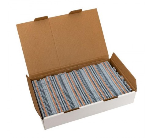 Клеммная колодка пружинная 1,5 Push-in 3 вывода серая PIT-1,5-3  EKF