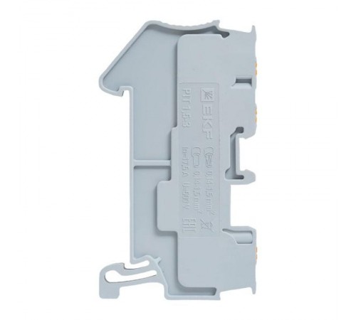 Клеммная колодка пружинная 1,5 Push-in 3 вывода серая PIT-1,5-3  EKF