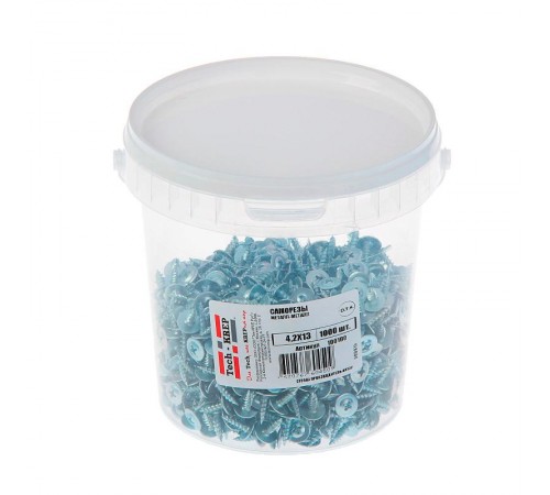 Саморез ШСММ 4,2х13 (1000 шт) - ведро ( 1,338 кг)  100100  Tech-KREP