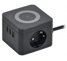 DOMINIC Удлинитель Qi10Вт У02К 1,3м 3х1мм2 USB A+C чер  DN-YP31-16-02-01-ZKU-K02  IEK