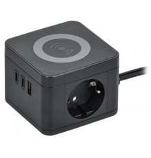 DOMINIC Удлинитель Qi10Вт У02К 1,3м 3х1мм2 USB A+C чер  DN-YP31-16-02-01-ZKU-K02  IEK