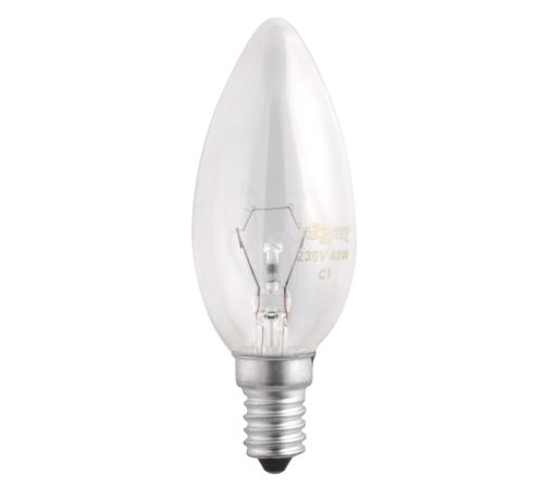 Лампа накаливания ЛОН 40Вт E14 240В B35 clear  3320539  Jazzway