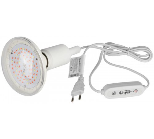 Светильник для растений  FITO-Time Holder E27 3 м с проводом и таймером для фитоламп с цоколем Е27  Б0064279  ЭРА