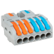 Строительно-монтажная клемма СМК 222-426 разветвительная 6 выходов 0,08-4 мм2  plc-smk-422-6  EKF