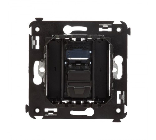 USB 2.0 розетка одинарная в стену, тип А-А, "Avanti", "Черный квадрат"  4402403  DKC