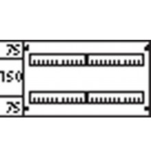 Пластрон глухой 2ряда/2 рейки -150мм  AG222  ABB