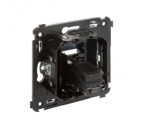 USB 2.0 розетка одинарная в стену, тип А-А, "Avanti", "Черный квадрат"  4402403  DKC