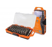 Набор бит №4, 66 бит: SL, PH, PZ, HEX, TORX, SQ, удлинитель, сталь CR-V, в пласт. держ."Алмаз"  SQ1019-0104  TDM