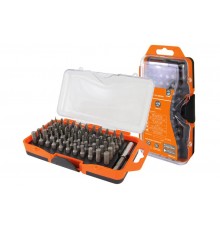 Набор бит №4, 66 бит: SL, PH, PZ, HEX, TORX, SQ, удлинитель, сталь CR-V, в пласт. держ."Алмаз"  SQ1019-0104  TDM