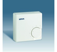 Simon 75 Механизм Термостат управления системой отопления, накладной монтаж без рамки, 10А, 5-30°С, графит  75500-68  Simon