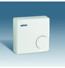 Simon 75 Механизм Термостат управления системой отопления, накладной монтаж без рамки, 10А, 5-30°С, графит  75500-68  Simon