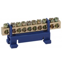 Шина N "Ноль" в изоляторе типа стойка ШНИ 6х9-10-Д-Синий (5/200/7200) NO-222-77-1  Б0044125  ЭРА