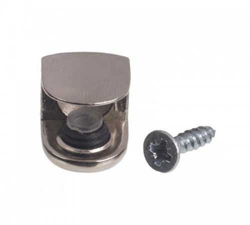 Стеклодержатель П-обр. на шурупе никель (2 шт)  127532  Tech-KREP