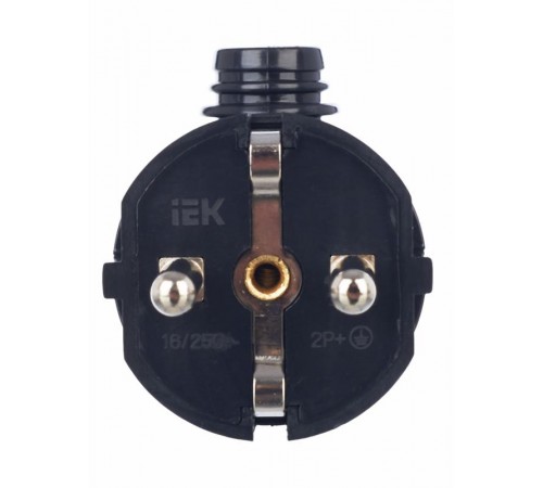 Вилка разборная угловая с з/к 16А черная ВПу11-02-Ст  EVP11-16-01-K02  IEK