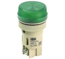 Лампа ENR-22 сигнальная d22мм зеленый неон/240В цилиндр   BLS40-ENR-K06  GENERICA