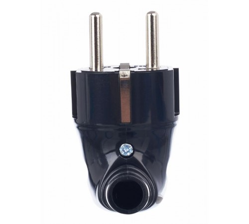 Вилка разборная угловая с з/к 16А черная ВПу11-02-Ст  EVP11-16-01-K02  IEK