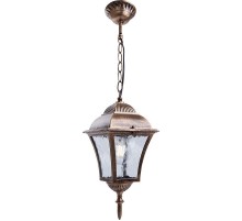 Светильник садово-парковый PL615 четырехгранный на стену вниз 60W E27 230V, черное золото  11612  Feron