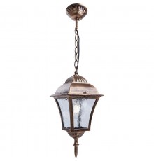 Светильник садово-парковый PL615 четырехгранный на стену вниз 60W E27 230V, черное золото  11612  Feron