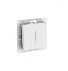 AtlasDesign Aqua Белый Выключатель 2-клавишный IP44,сх.6, 10АХ,механизм, быстрозажимные клеммы  ATN440151S  SE