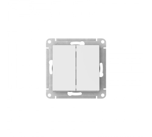 AtlasDesign Белый Переключатель 2-клавишный, сх.6/2, 10АХ, механизм, быстрозажимные клеммы  ATN000165S  SE