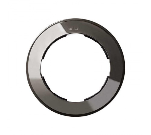 Simon 88 Рамка декоративная, 1 пост, круг в круге, S88, воронёная сталь  88610-35  Simon