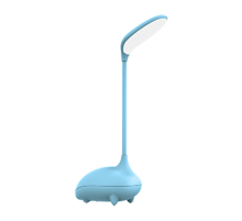 Светильник настольный Qplus GTL701 6W 330lm 2700-6000K 5V Li-ion 1200mA голубой детский диммируемый LED 1/10/30  GT7016  Gauss