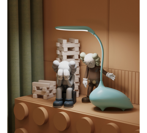 Светильник настольный Qplus GTL701 6W 330lm 2700-6000K 5V Li-ion 1200mA голубой детский диммируемый LED 1/10/30  GT7016  Gauss