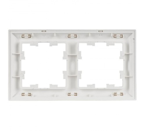BRITE Рамка 2-местная РУ-2-БрАБ арктический белый/белый   BR-M22-12-K91  IEK