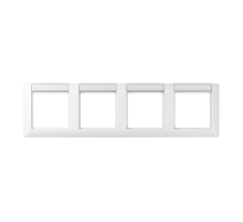 Рамка 4-кратная с полем для надписи для горизонтальной установки; белая  AS5840NAWW  Jung