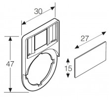 Шильдик KA1-8121 широкий  1SFA616920R8121  ABB