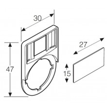 Шильдик KA1-8121 широкий  1SFA616920R8121  ABB