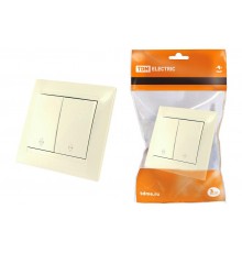 Выключатель на 2 направления 2 кл. 10А сл. кость "Лама"   SQ1815-0107  TDM