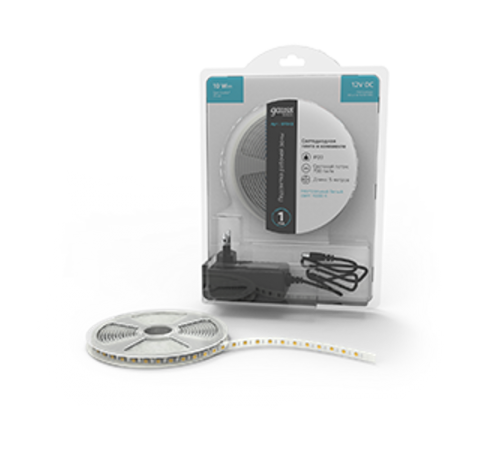 Лента светодиодная Basic в комплекте LED 5050/60 12V 10W/m 700lm/m 4000K 10mm IP20 5m 1/50  BT043  Gauss