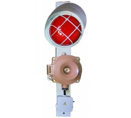 ПС-1 У2, красный, с ревуном РВП-220В АС, IP65, пост сигнальный  ET350001  Электротехник