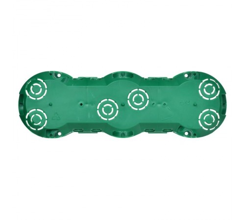 Коробка установочная 212х70x45 трехместная с саморезами, металлические лапки (для полых стен)  UKG30-212-070-045-M  IEK