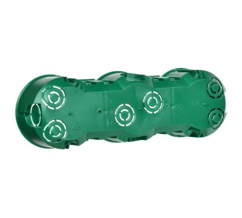 Коробка установочная 212х70x45 трехместная с саморезами, металлические лапки (для полых стен)  UKG30-212-070-045-M  IEK