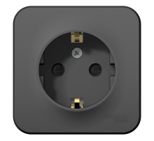 Blanca Антрацит О/У с изолирующей пластиной Розетка с заземлением со шторками 16А, 250В  BLNRA011116  SE
