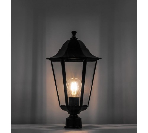 Светильник садово-парковый 6103 60W 230V E27 170*170*310мм черный ДИАМЕТР ОСНОВАНИЯ 45 мм  11056  FERON