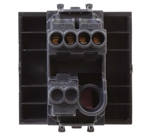 Кнопка одноклавишная модульная, "Avanti", "Черный матовый", 2 модуля  4412152  DKC