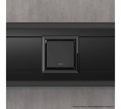 Кнопка одноклавишная модульная, "Avanti", "Черный матовый", 2 модуля  4412152  DKC