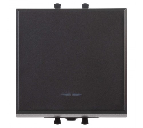 Кнопка одноклавишная модульная, "Avanti", "Черный матовый", 2 модуля  4412152  DKC