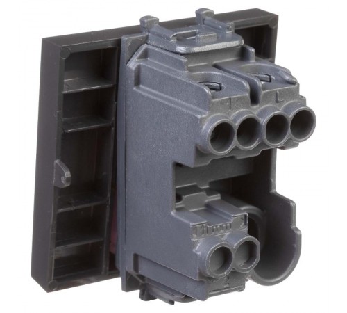 Кнопка одноклавишная модульная, "Avanti", "Черный матовый", 2 модуля  4412152  DKC