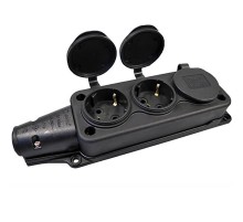 Колодка каучук тройная 1* 16А + з.  31.01.308.0300  tplast