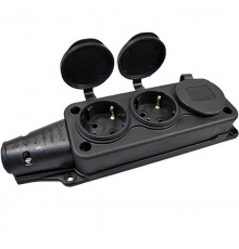 Колодка каучук тройная 1* 16А + з.  31.01.308.0300  tplast